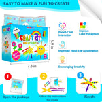 MHMYDIS First Craft Kit for Kids - 12 in 1 No Mess Creative Arts and Crafts kit for Kids Ages 4-8 - Toddler Crafts Kit Supplies - Gifts for Girls and Boys 3 4 5 6 7 8 Year Old (Rainbow)
