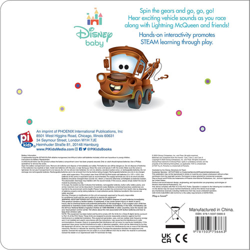 Disney Baby STEM learning sound book with Cars theme for kids