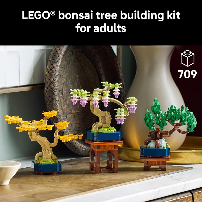 Lego botanicals mini bonsai trees building set, artificial bonsai tree blocks for adults, diy home decor, gift for birthdays