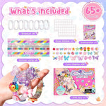 Friendship Bracelet Making Kit for Girls Toys Crafts for Kids Ages 5-12 | 5 6 7 8 9 10 11 Year Old Girl Birthday Gifts Girls Craft Toys Age 5-12, Kids Jewelry Making Kit with Charm (Butterfly&Flower)