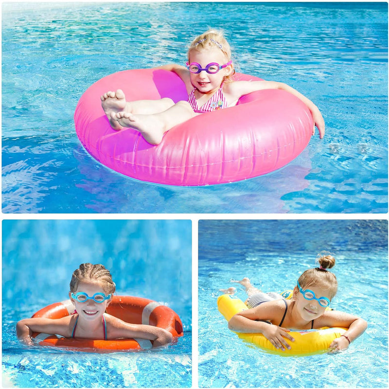 Kids Swim Goggles 2 Pack, Anti Fog No Leak Swimming Goggles for Boys Girls Ages 6-14, Wide View Swim Goggles Kids