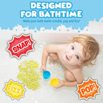 Tub Works Bath Crackles - 12 Pack, Nontoxic & Fragrance-Free Bath Toy for Kids