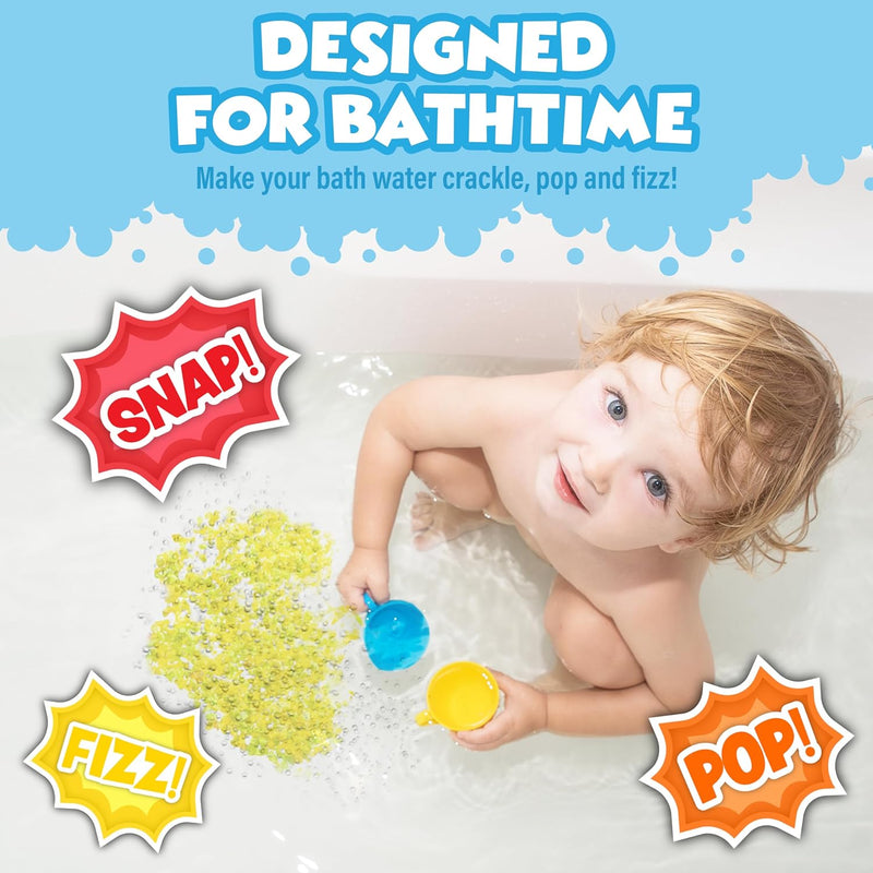 Tub Works Bath Crackles - 12 Pack, Nontoxic & Fragrance-Free Bath Toy for Kids