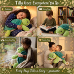 gnomantic Turtle Weighted Stuffed Animals - 22 Inch 4.5 Pounds Weighted Plushies Sea Turtle Stuffed Animal - Big Tortoise Plush Pillow - Cute Plush Toys Gifts for Kids & Adults (Green)