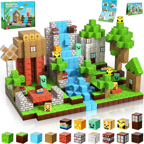 ToyUnited Magnetic Blocks 100PCS Magnetic Building Blocks for Kids Boys Girls Age 3-10 STEM Montessori Learning Toy