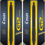 Pilot G2 Limited Refillable & Retractable Rolling Ball Gel Pen, Fine Point, Matte Black Barrel, 0.7 mm, Black Ink, Single Pen