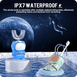 RexCodar Ultrasonic Kids Electric Toothbrush, IPX7 Waterproof, 5 Modes, Cartoon Astronaut, 60S Timer