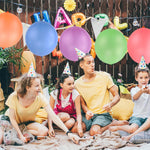 RUBFAC 36pc Punch Balloons, Birthday Party Favors for Kids, Heavy Duty Neon Bouncy Balls