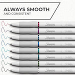 Sharpie S-Gel Pens, Fashion Barrel Gel Pens, Pearl White Body, Medium Point (0.7mm), Bold Ink Colors, 12 Count