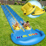 Evoio Water Slide, 32.8FT Inflatable Splash Water Slip with 2 Racing Lanes for Kids Boys Girls Adults, Water Slide Outdoor Water Toys for Backyard Garden