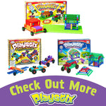 Playstix construction toy set for kids 4 and up, 150 pieces, color-coded building sticks for STEM and classroom use, easy to learn and play
