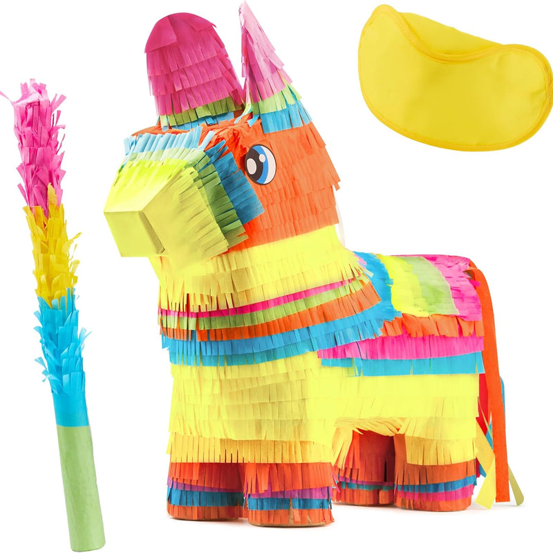 Cinco De Mayo Donkey Pinata Fiesta Decoration with Corrugated Paper Board for Kids and Adults Birthday Party Supplies