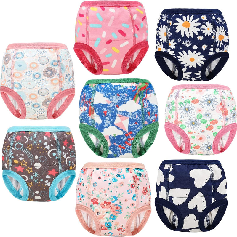 MooMoo Baby Potty Training Pants Cotton Training Underwear for Boy and Girl | OEKO-TEX, Absorbent Layers, Wetness Awareness, Easy Pull-On Fit, Washable & Reusable for Toddler Potty Training