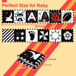 URMYWO High Contrast Baby Toy, Soft Baby Book for Newborn, Visual Stimulation, Montessori Sensory Infant Toys
