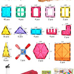Jasonwell 100pcs Magnetic Tiles Building Blocks Set for Boys Girls Preschool Educational Magnet Construction Kit Stacking STEM Toys Christmas Birthday Gift for Kids Toddler 3 4 5 6 7 8 9 10 + Year Old