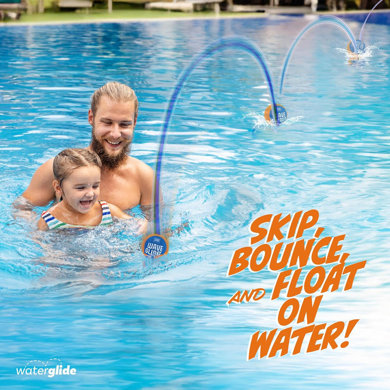 HydroSport Skipping Water Balls - Pool Ball - Beach Toys for Kids Ages 8-12 - Lake Skip, Skee, Fly Swimming Game Adults, Boys, Teens, & Family - Water Toy for Kid - Cool Fun Summer