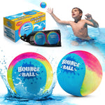 Bambilo Water Skipping Ball | 2-Pack Bounce Balls | Water Bouncing Beach Balls & Grip Ball | Pool Toys for Kids Age 5-8-12 | Great Summer Water Toy for Beach Swimming Pool River Lake