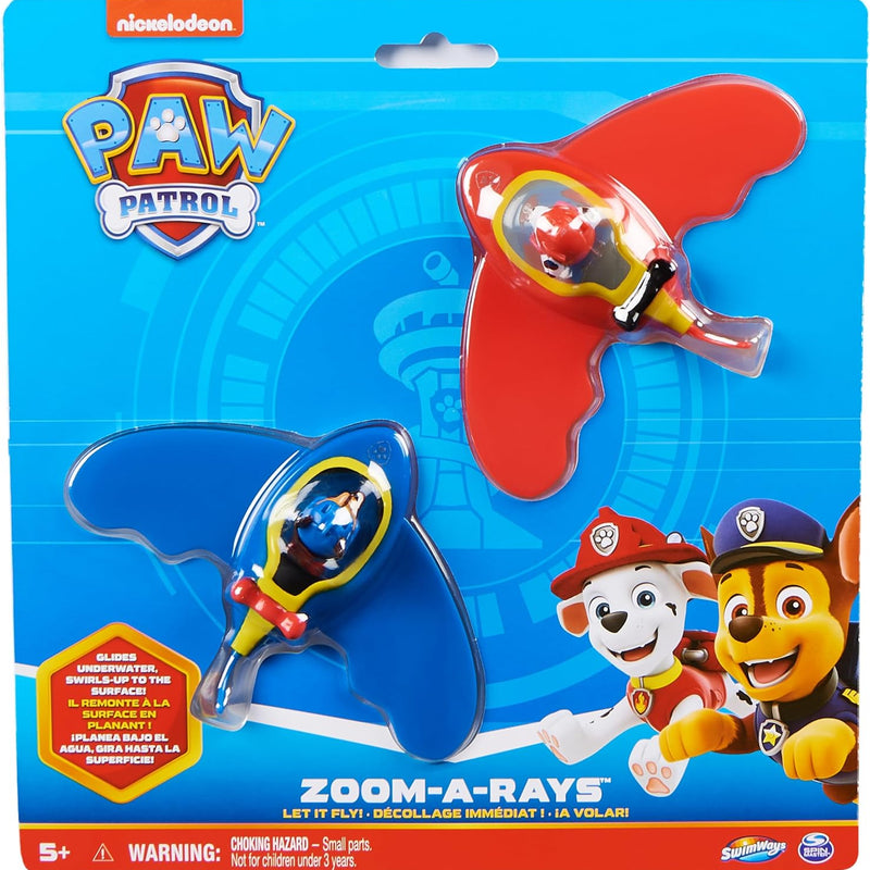 SwimWays PAW Patrol Zoom-A-Rays Water Toy 2-Pack for Ages 5+ | Waterproof PAW Patrol Figurines Sink and Float in Exciting Swirl Action; Teaches Kids Swimming Skills and Diving Confidence