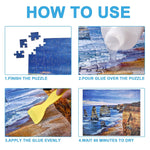YAKAMOZ Clear Jigsaw Puzzle Glue with Precision Applicator – Non-Toxic, Quick Dry & Water-Soluble for Puzzles up to 5000 Pieces (200ML)