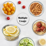 8oz Glass Food Storage Containers with Airtight BPA-Free Lids 6 Pack, 1 Cup Small Glass Freezer Containers for Sauce, Sides, Meal Prep - Reusable & Dishwasher Microwave Fridge Freezer Safe