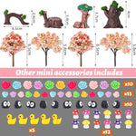 93 Pcs Fairy Garden House Resin Accessories Fairy Elves Kit Miniature Fairy Figurines Ornaments Animals Decor Outdoor for DIY Dollhouse