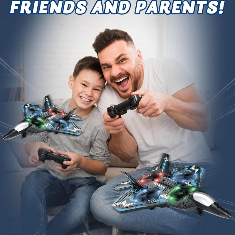 JoyRapt Drones with 360° Flip, LED Lights, and 3 Speed Options - RC Plane for Kids and Adults