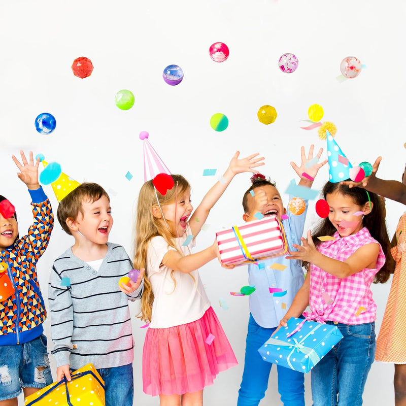 JOYIN 24 Piece Assorted Bouncy Balls: Durable Rubber Toys for Kids' Parties, Carnivals, and Classrooms