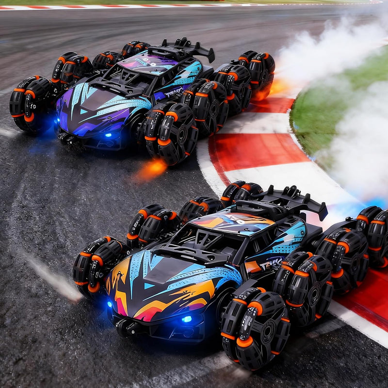 NEXBOX Cool 8 Wheels Gesture Sensing Remote Control Stunt Car for Kids, 6-14 year old, Birthday Gifts, RC Cars with 8WD Stunt Capabilities