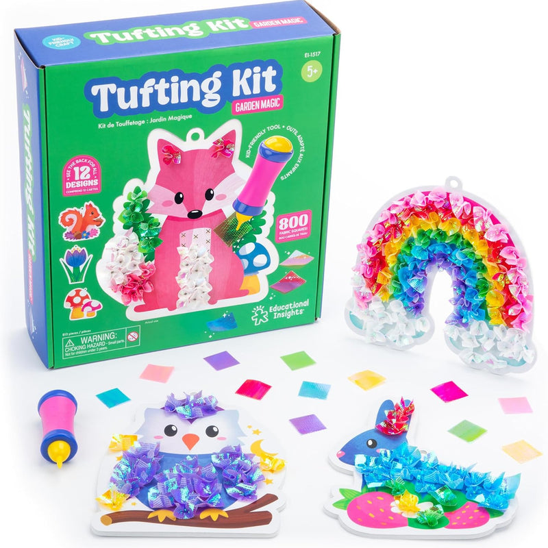 Educational Insights Pom Pom Kit: Animal Dress Up - Arts and Crafts for Kids 4-6, DIY Arts & Crafts Kits, Kids No Mess Activities, Preschool and Kindergarten Crafting Set, Toddler Craft Supplies
