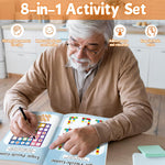 Elfew 4 Pack Activity Book for Adults, 150+ Brain Games, Puzzles Books for Adults, Teens and Seniors, Activities for Adults, Memory Games Includes Word Search, Sudoku, Mazes and More