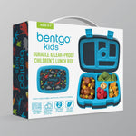 Bentgo Kids Prints Leak-Proof, 5-Compartment Bento-Style Kids Lunch Box - Ideal Portion Sizes for Ages 3-7, Durable, Drop-Proof, Dishwasher Safe, & PFAS & BPA-Free Materials (Dinosaur)