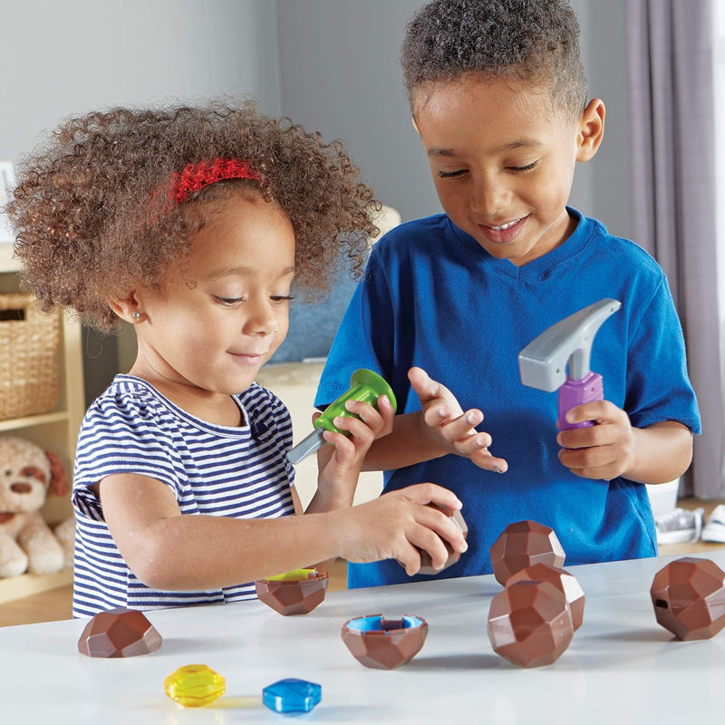 Learning Resources Rock 'n Gem Surprise, 19 Pieces, Ages 3+ Toddler Learning Toys for Sorting and Matching STEM Skills