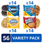 OREO Original, OREO Golden, CHIPS AHOY! & Nutter Butter Cookie Snacks Variety Pack, 56 Snack Packs (2 Cookies Per Pack) | Snack Packs, 2 Cookies Per Pack, Individually Wrapped