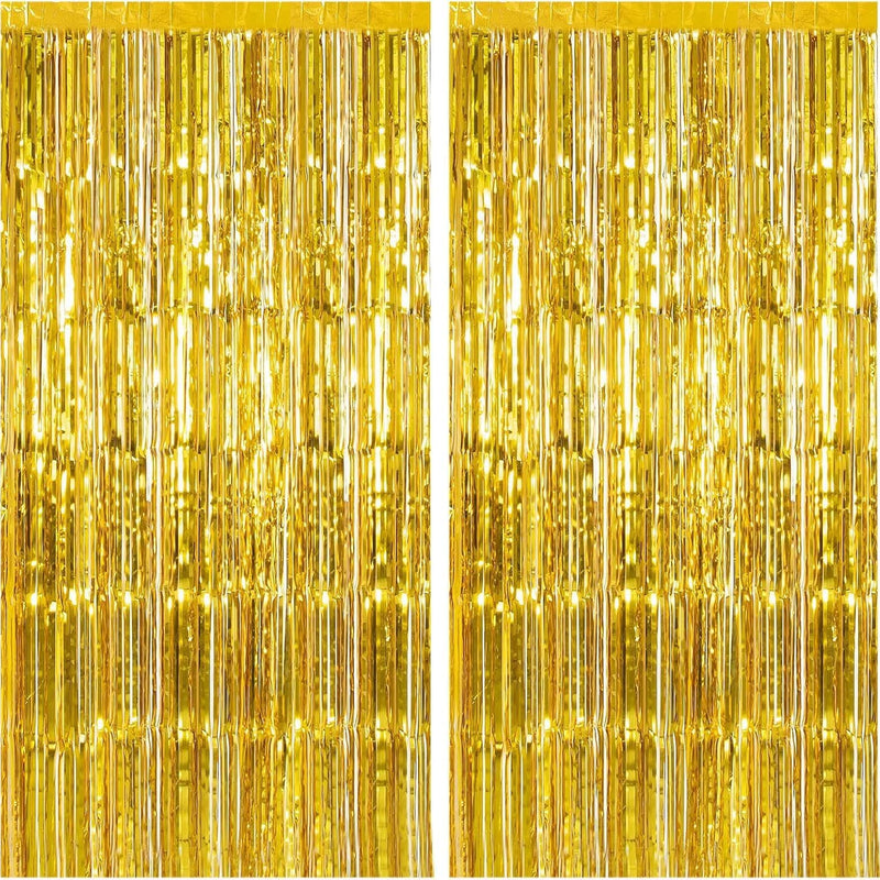 Blue Party Decorations 2 Pack Ocean Party Streamers Tinsel Fringe Curtains Photo Booth Props Celebration Decorations Set