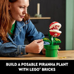Build and display the LEGO Super Mario Piranha Plant with 540-piece set for adult fans, ages 18+ years