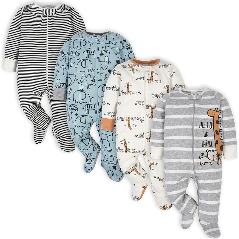 Gerber Baby Boys 4-Pack Sleep 'N Play Footie