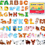joycat wooden thick alphabet magnets for toddlers, large size cute animal colorful abc magnetic letters