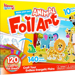 Klever Kits Foil Art Kit for Kids - Arts & Crafts Supplies, Mess Free Coloring, Foil Foam Stickers, Creative Travel Toys, Birthday Gifts for Boys & Girls Ages 4 and Up