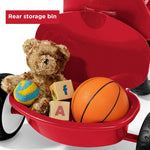 Radio Flyer Deluxe Steer & Stroll Trike, Red, for Kids 2-5, 2-in-1 Parent Steer Tricycle