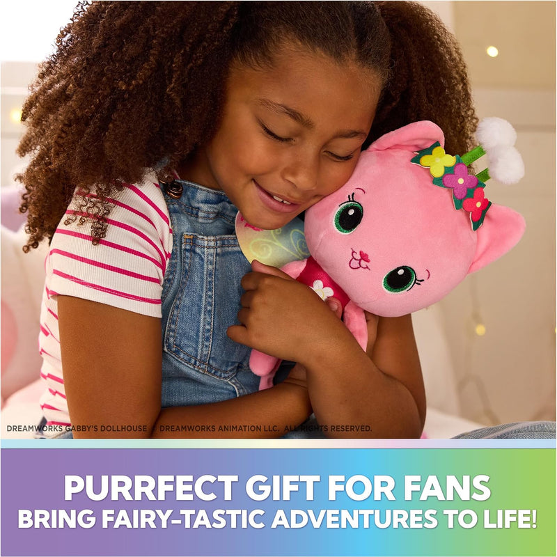 Gabby’s Dollhouse Fairylandia Official Rainbow Light-Up Kitty Fairy Plush, Cat Stuffed Animal, Sensory Toys for Ages 3 & Up
