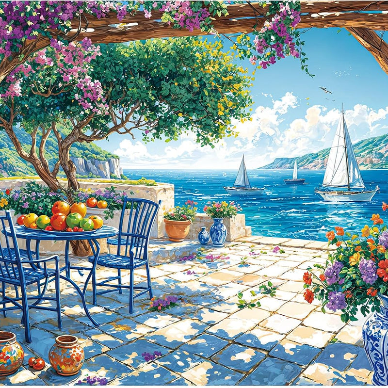 Puzzles for Adults 1000 Pieces, Romantic Street Scene Jigsaw Puzzle with 1:1 HD Poster, Perfect Interlocking No Dust, Stress Relief Ideal Gift for Family Games
