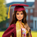 Barbie Signature Graduation Wishes Fashion Doll with Burgundy Robe & Tassel Cap, Collectible Toy in Giftable Packaging