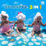 SplashEZ 3-in-1 Splash Pad, Sprinkler & Baby Pool - Toddler Outdoor Water Toys for Learning & Fun