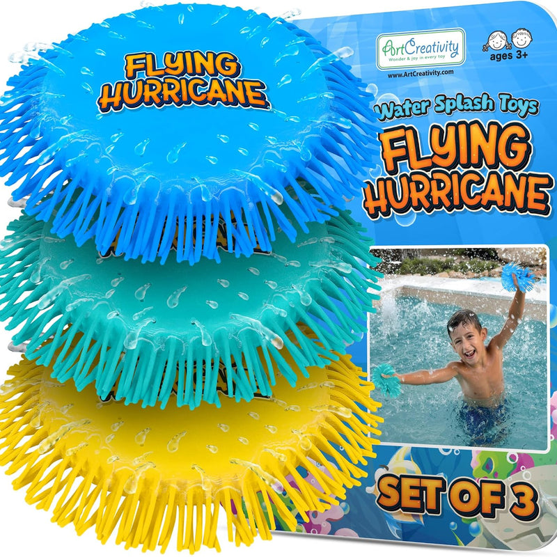 ArtCreativity Soft Water Frisbees for Kids, Soft Sports Discs (3 Pack), Beach Water Toys & Swimming Pool Toys for Kids, Backyard Fun Toy & Outdoor Summer Games, Birthday Gifts for Boys & Girls