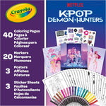 Crayola Kpop Demon Hunters Art Case (40+pcs), Coloring & Sticker Craft Kit | Arts & Crafts Kit, Holiday, Birthday Gift for Kids & Teens, Screen Free Travel Activity Set, Kpop Demon Hunters Toys, Ages 8+