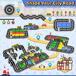 Magnetic City Traffic Tiles, 38pcs, Preschool Montessori Toys for 3+ Year Old Kids, Sensory Building Blocks for Toddler with Autism