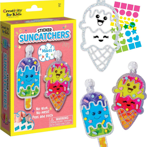 Creativity for Kids Sticker Sun Catchers Mini Craft Kit: Create 2 Suncatchers - Toddler Activities for Summer and Gifts, Arts & Crafts for Kids, Window Art for Kids (Ages 3+)