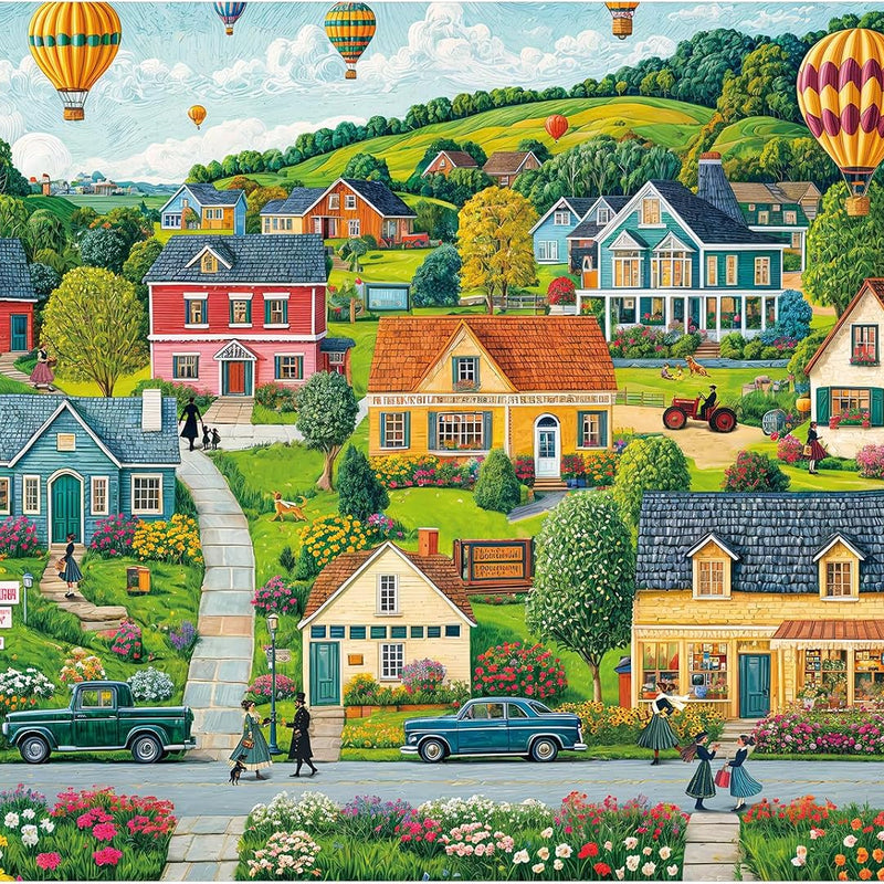 Puzzles for Adults 1000 Pieces, Romantic Street Scene Jigsaw Puzzle with 1:1 HD Poster, Perfect Interlocking No Dust, Stress Relief Ideal Gift for Family Games