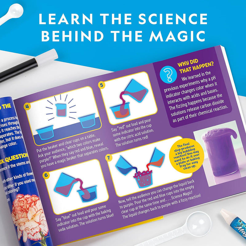 Blue Marble National Geographic magic chemistry set with 10 science experiments and magic tricks for kids 8-12