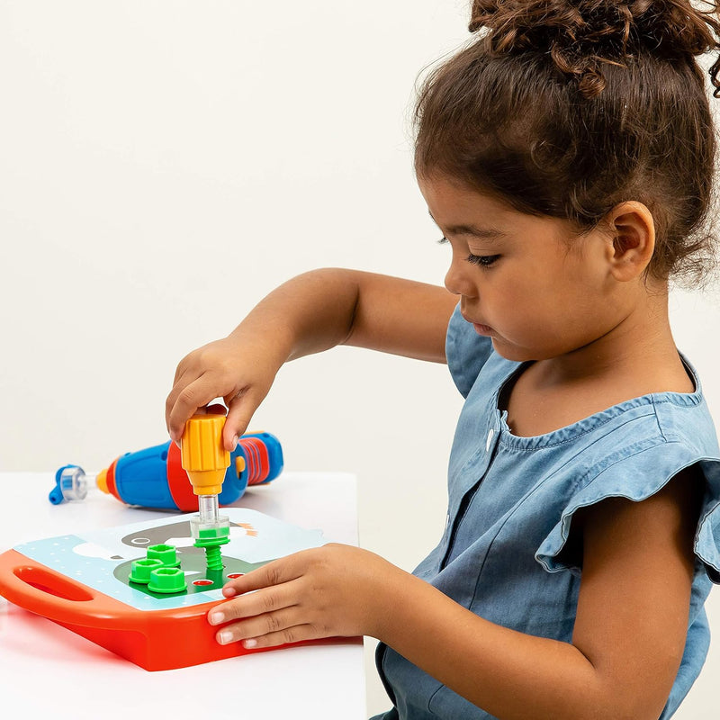 Educational Insights Design & Drill ABCs & 123s Building Construction Toy Set for 3+ Year Old Toddler STEM Learning
